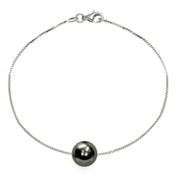 Pulsera - plata 925 - perla de agua dulce - Ø de la perla: 8 - 8.5 mm