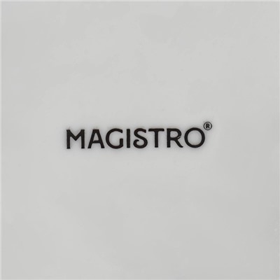 Салатник фарфоровый Magistro «Бланш. Лист», 1,2 л, d=27,5 см, цвет белый