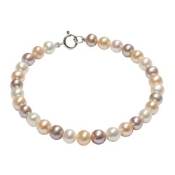 Pulsera - plata 925 - perlas de agua dulce - Ø de la perla: 5.5 - 6.5 mm