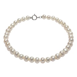 Pulsera - oro blanco 18 kt - perlas de agua dulce - Ø de la perla: 4.5 - 5.5 mm