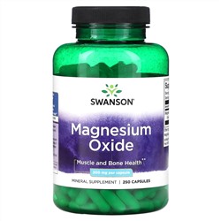 Swanson, Оксид магния, 400 мг, 250 капсул (200 мг на капсулу)