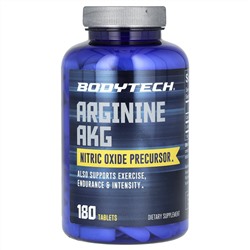 BodyTech, аргинин AKG, 180 таблеток