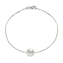 Pulsera - plata 925 - perla de agua dulce - Ø de la perla: 8.5 - 9 mm