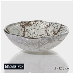 Миска Magistro «Мрамор», d=12,5 см, цвет белый