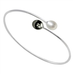 Pulsera - plata 925 - perlas de agua dulce - Ø de la perla: 7.5 - 8 cm