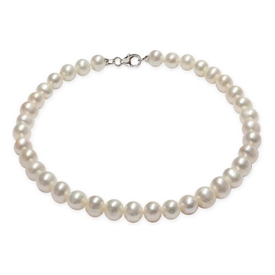 Pulsera - oro blanco 18 kt - perlas de agua dulce - Ø de la perla 4.5 - 5.5 mm