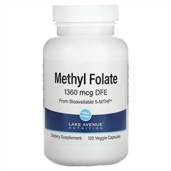 Lake Avenue Nutrition, Methyl Folate, 1,360 mcg, 120 Veggie Capsules