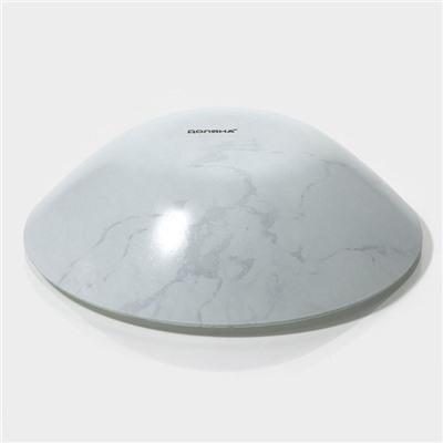 Салатник стеклянный Доляна «Марбл белый», 740 мл, 18,5×5 см