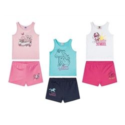 Kleinkinder Mädchen Shorts und T-Shirt, 2-teilig, aus weicher Single-Jersey-Qualität