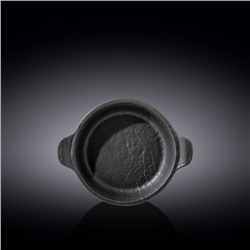 Форма для запекания круглая Wilmax England Sand Stone, с ручками, 21.5х17.5 см, 400 мл, цвет чёрный сланец