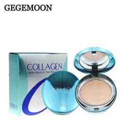 Увлажняющая пудра для лица минеральная матирующая Gegemoon Collagen Two Way Cake
