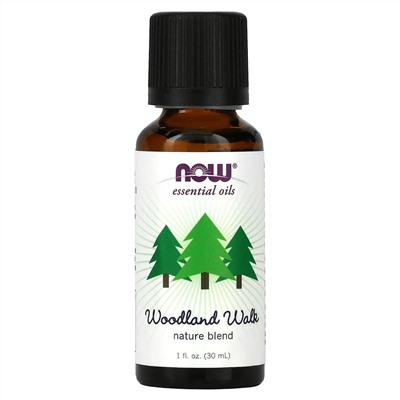 NOW Foods, Essential Oils, смесь Woodland Walk Nature, 30 мл (1 жидк. Унция)