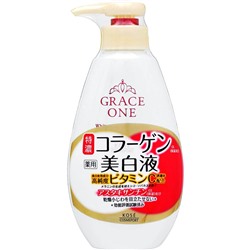 KOSE GRACE ONE Lightening Essence Осветляющая эссенция для зрелой кожи 4 в 1, бутылка с дозатором 230мл