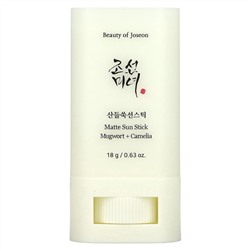 Beauty of Joseon, Matte Sun Stick, полынь и камелия, SPF50 + PA ++++, 18 г (0,63 унции)