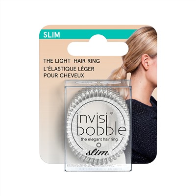 Резинка-браслет для волос invisibobble SLIM Chrome Sweet Chrome (с подвесом)