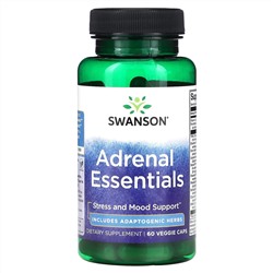 Swanson, Adrenal Essentials, 60 растительных капсул