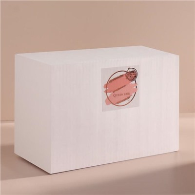 Органайзер для хранения «Кристалл», с крышкой, стеклянный, 1 секция, 25 × 18,3 × 11 см, цвет прозрачный/медный/розовый