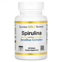 California Gold Nutrition, AstaBlue, комплекс со спирулиной, 60 таблеток