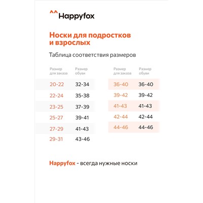 Носки высокие Happy Fox