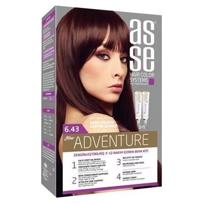 Asse Hair Color System Saç Boyası Koyu Kumral Bakır Dore No: 6.43