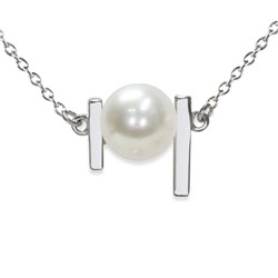 Collar - Plata - Perla de agua dulce - 7 mm - 925 (22 kt)