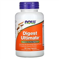 NOW Foods, Digest Ultimate, 120 вегетарианских капсул