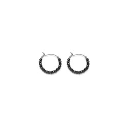 HEMATITE SMALL SPHERES HOOPS