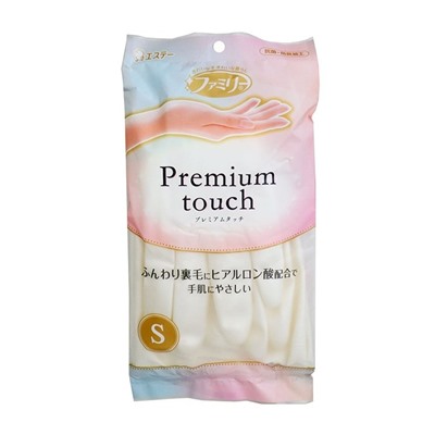 Перчатки ST Family для хозработ Premium touch с гиалуроновой кислотой размер S  белые 1 пара/120