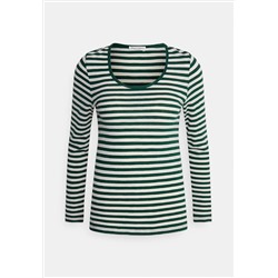 Marc O'Polo - LONG SLEEVE DEEP ROUND NECK - Рубашка с длинным рукавом - темно-зеленый