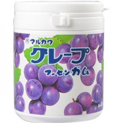 Жевательная резинка Marukawa Marble Grape вкус Виноград, банка 130 гр. * 80 шариков