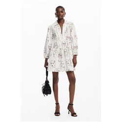 Printed shirt dress