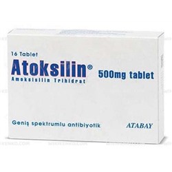 ATOKSILIN 500 MG 16 TABLET/АТОКСИЛИН 500 мг 16 ТАБЛЕТКА/аналог Флемоксин Солютаб