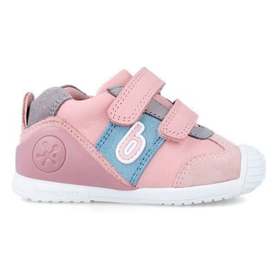 Biomecanics - sneakers - cuero - rosa y azul claro