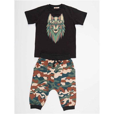 MSHB&G Комплект из футболки и шорт-капри для мальчика с геометрическим узором