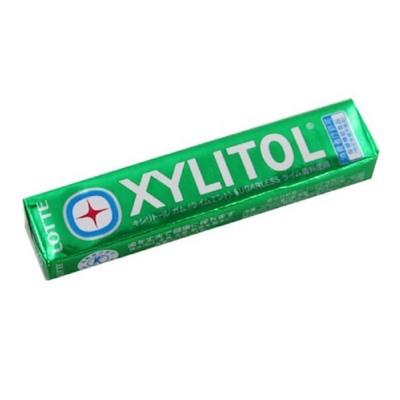 LOTTE Жевательная резинка XYLITOL без сахара со вкусом лайма и мяты 14 подушечек