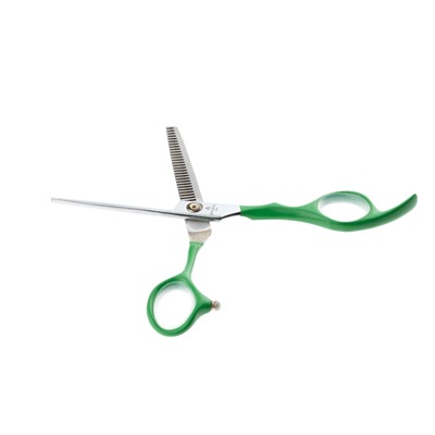 Парикмахерские  ножницы DEWAL COLOR STEP филировочные 28 зубцов 5,5", зелёные DEWAL MR-ML55AS-GN