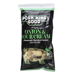 Pork King Good, Chicharrones со вкусом лука и сметаны, 49,5 г (1,75 унции)