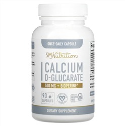 SMNutrition, Calcium D-Glucarate + BioPerine, 500 mg, 90 Capsules