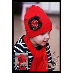 Красная шапка с бантом black(new)…