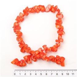 Бусины бабочка натуральный камень коралл оранжевый 40 см