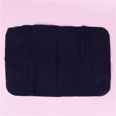 Подушка дорожная, надувная, 46 × 30 см, цвет синий