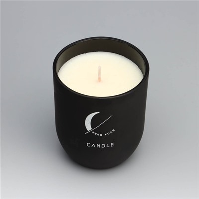 Свеча ароматическая "Home Fragrance", одеколон, черная, 7х8 см