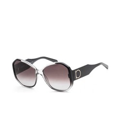 Ferragamo Women's Black Rectangular Sunglasses, Ferragamo