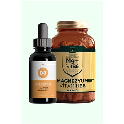 Бисглицинат/малат/цитрат магния + витамин B6 - витамин D3 холекальциферол MG/D3
