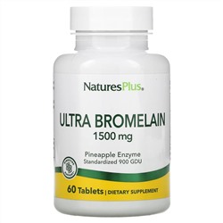 NaturesPlus, ультрабромелаин, 1500 мг, 60 таблеток