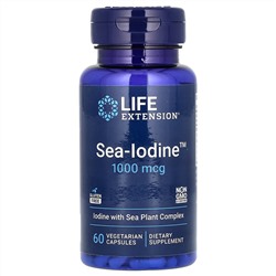 Life Extension, Sea-Iodine, 1000 мкг, 60 вегетарианских капсул