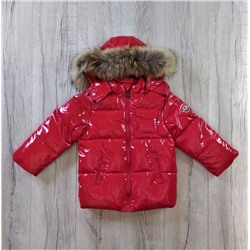 М.18-38 Куртка Moncler лаковая красная (116)