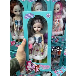 Кукла коллекционная шарнирная со стеклянными глазами 30 см