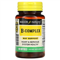 Mason Natural, комплекс витаминов группы В, 100 капсул