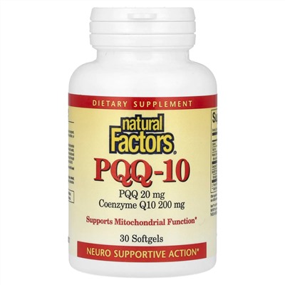 Natural Factors, PQQ-10, 30 капсул